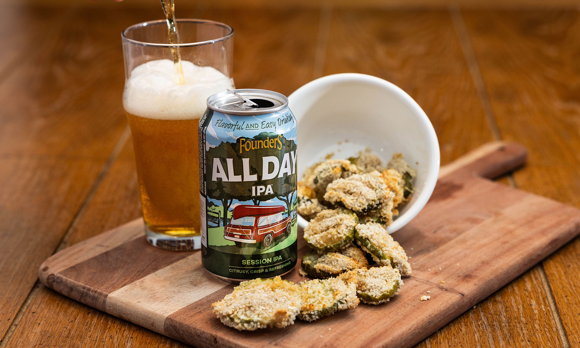 All Day IPA fried pickles