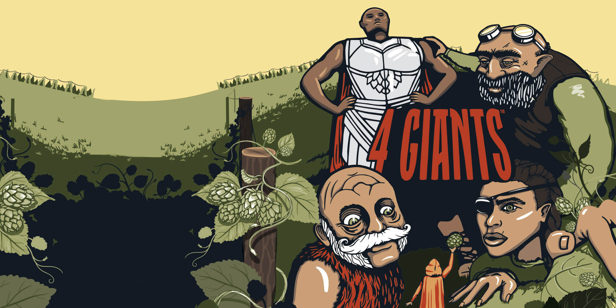 4 Giants Imperial IPA illustration