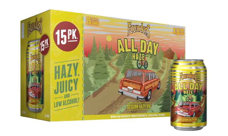 All Day Haze 15 pack carrier and All Day Haze 12oz can