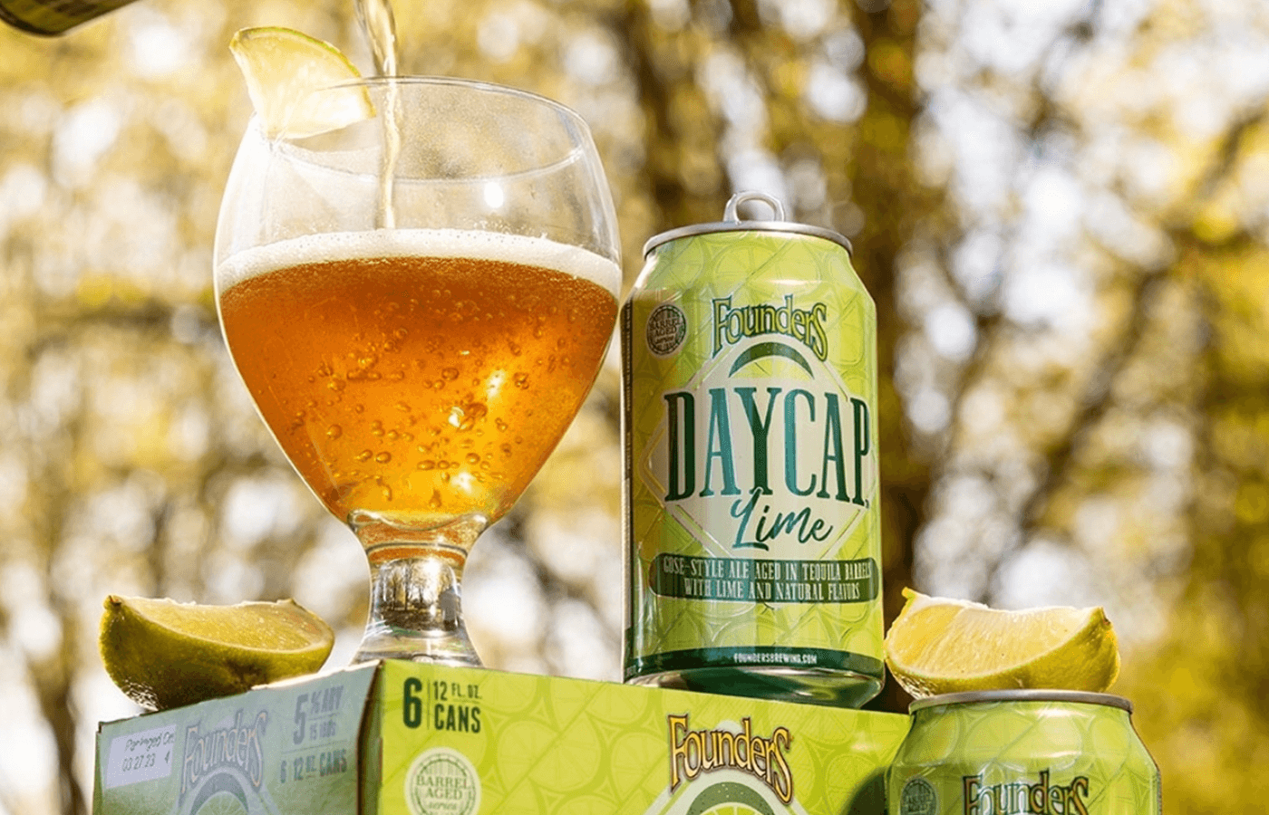 Daycap Lime can and snifter pour