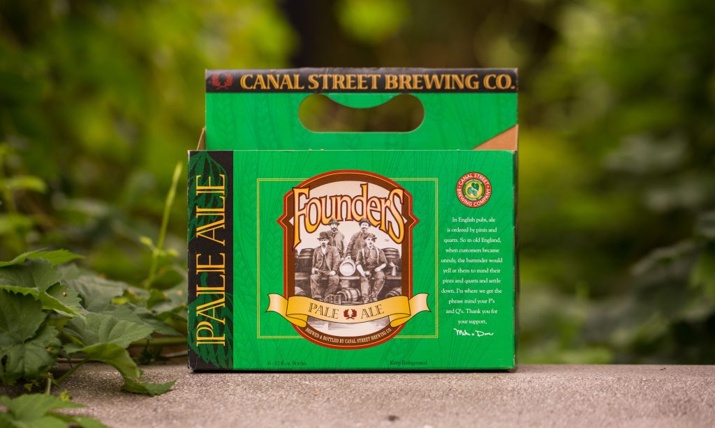Canal Street Brewing Co. Packaging with Founders Pale Ale