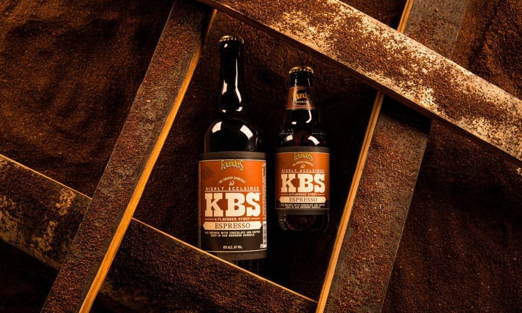 Two bottles of Founders KBS