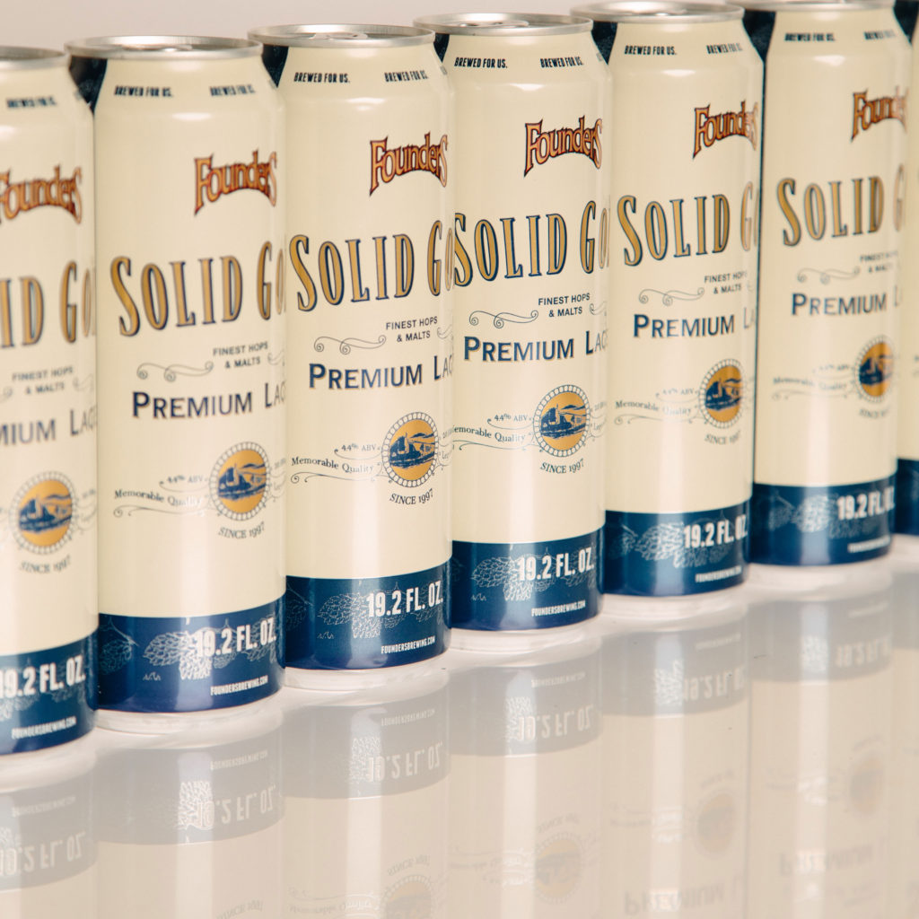 Cans of Founders Solid Gold