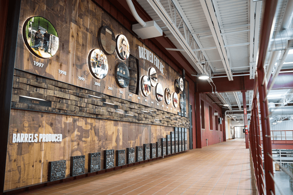 History wall in Founders Brewery
