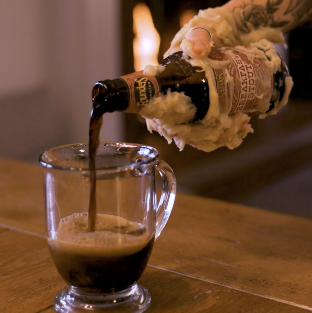 Breakfast stout mash potatoes