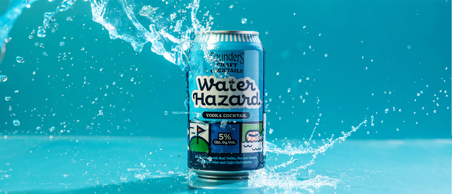 Water Hazard 12oz can with water